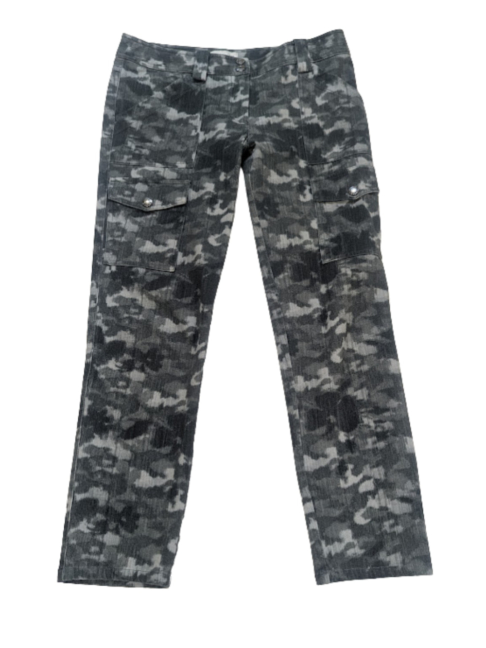 Anatomie Gray Camo Slim Straight Jeans XS Urban Utility Travel Wear
